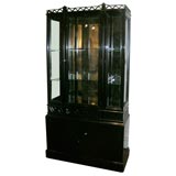 BLACK LACQUERED ORIENTAL STYLE CABINET BY JAMES MONT