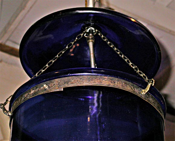 Contemporary Small Cobalt  Bell Jar