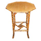 Octagonal Bamboo End Table