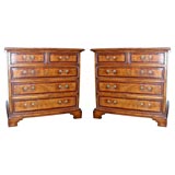 Banded Oak End Tables