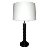 Enameled Plaster Lamp Vintage Enameled Plaster Lamp