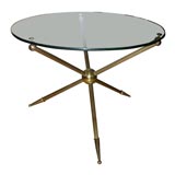 #3620 Jansen Brass Coffee Table with glass top