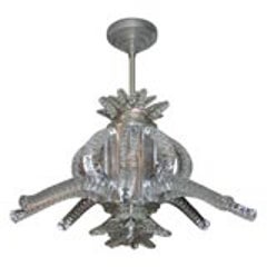 1950s Crystal Chandelier by Marc Lalique 2