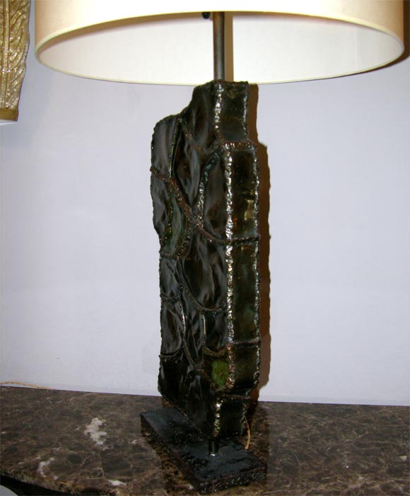 Pair of Modernist Abstract Table Lamps Signed Fantoni Firenze 4