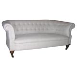 Antique Tufted Rolled Arm Sofa
