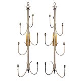 Pair of Tall 6 Light Sconces