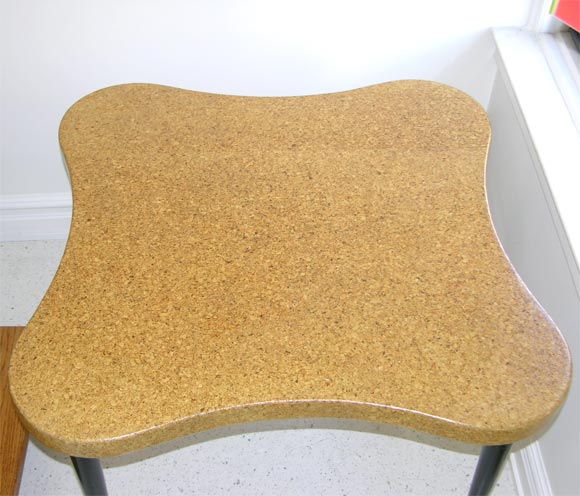 Mid-20th Century Cork-topped Game Table by Paul Frankl For Sale
