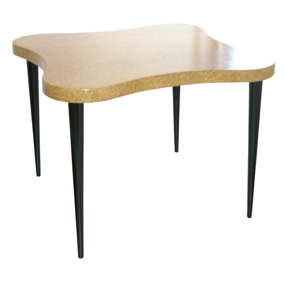 Cork-topped Game Table by Paul Frankl For Sale