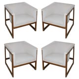 Set of 4 Cube Chairs by Geoffrey Harcourt