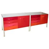 Raymond Lowey cabinet with molded plastic front--pair available