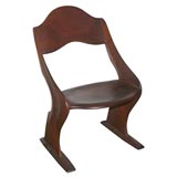 Robert Whitley handcrafted walnut chair signed "Whitley"