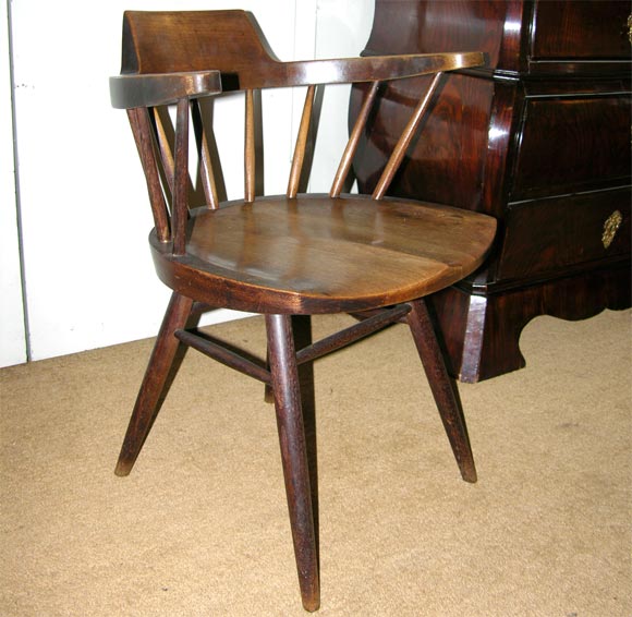 American Set of Four Captian's Chairs by George Nakashima
