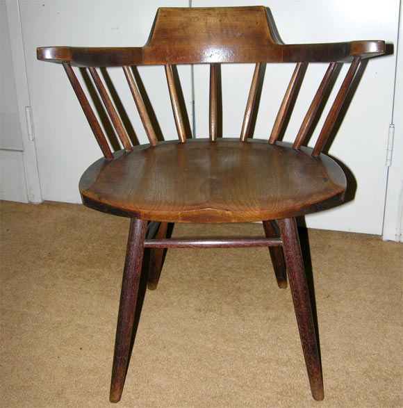 20th Century Set of Four Captian's Chairs by George Nakashima