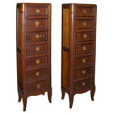 Pair of 18th century French chest of drawers