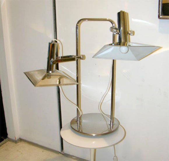 Cool Italian Chrome Adjustable Lamp