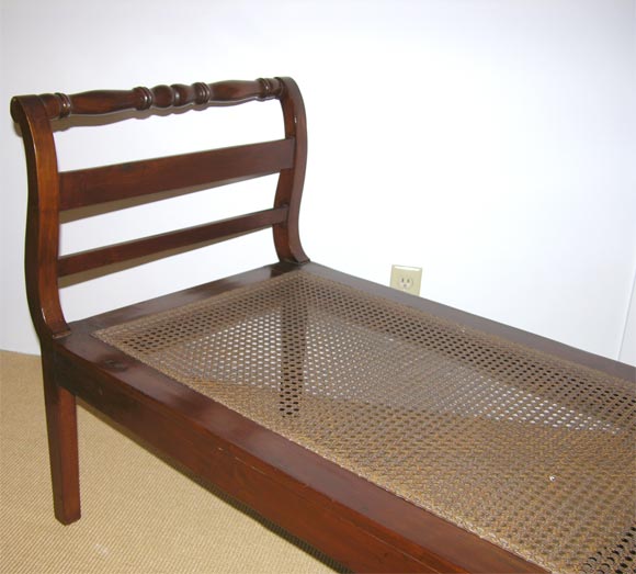 Mahogany Caned Bench