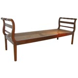 Mahogany Caned Bench