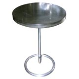 Chrome Occasional table with Bakelite Top by Rene Herbst