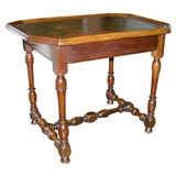 Louis XIII Tooled Leather Top Table