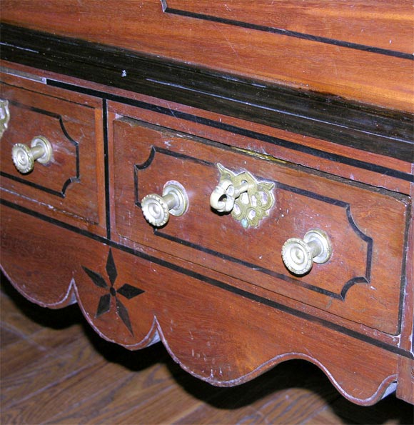 Wood Sri Lankan Padouk Chest on Stand