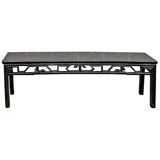 Black Lacquered Cypress Bench