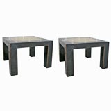 Black Lacquered Oversized Stools