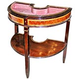 Reduced Demilune Display case table