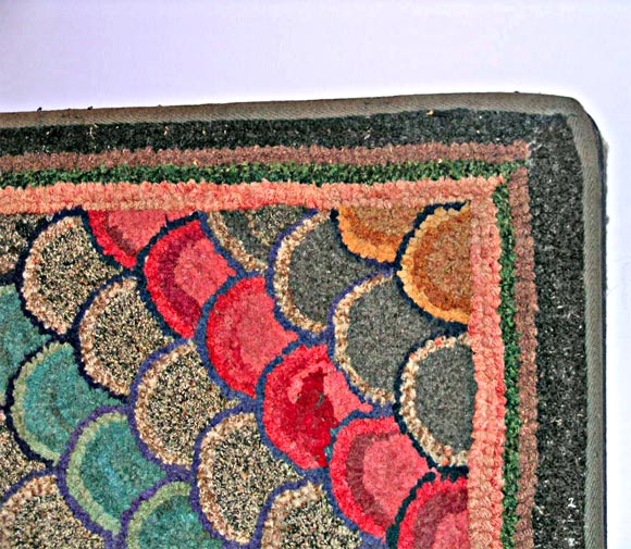 Stretched hook rug