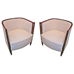 #1054 Pair of French 1930's Bergere Chairs