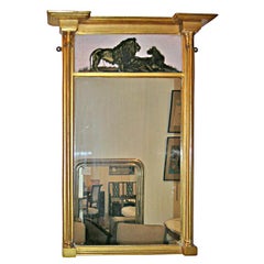 #3081 Unique Regency Gilt Wood Mirror