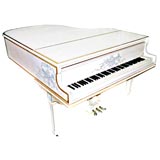 Vintage Painted Kanabe Baby Grand