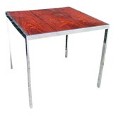 Rosewood and Chrome card table