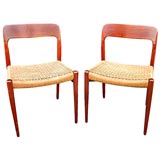 8 dining chairs by NO  Moller