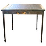 Black  chinoiserie games table