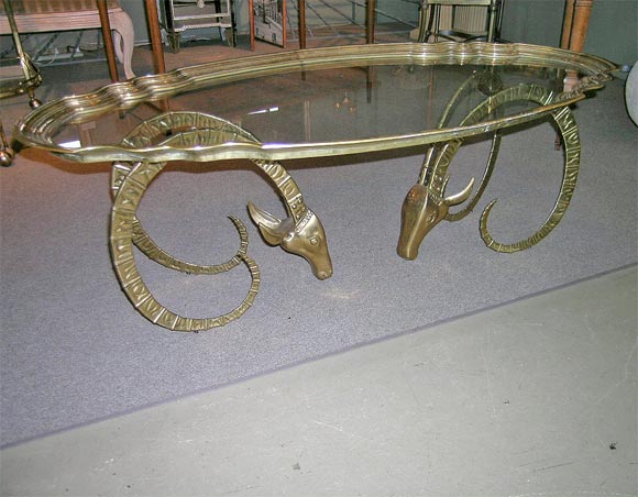Brass and Glass Coffee Table