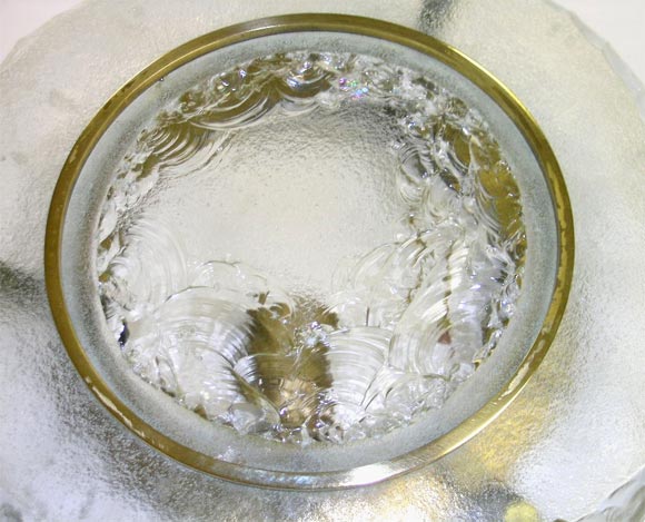 Set of Eight (8) Hand-Engraved Rough Glass MAX INGRAND Sconces