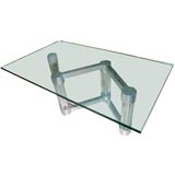 Lucite & Aluminum 1970's French Coffee Table