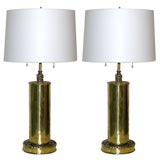 Pair of Signed Fantoni Table Lamps