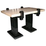 ebonized oak cocktail table