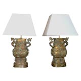 Late 19th Century Chinese vases now mounted as lamps