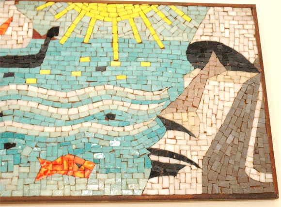Mid-20th Century 1950's Elaborate Easter Island Mosaic