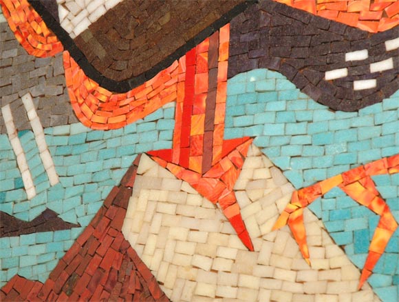 1950's Elaborate Easter Island Mosaic 2