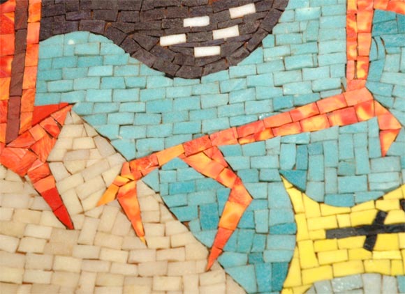 1950's Elaborate Easter Island Mosaic 3