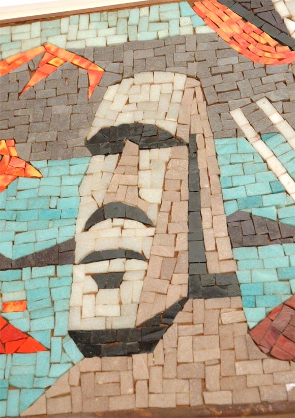 1950's Elaborate Easter Island Mosaic 4