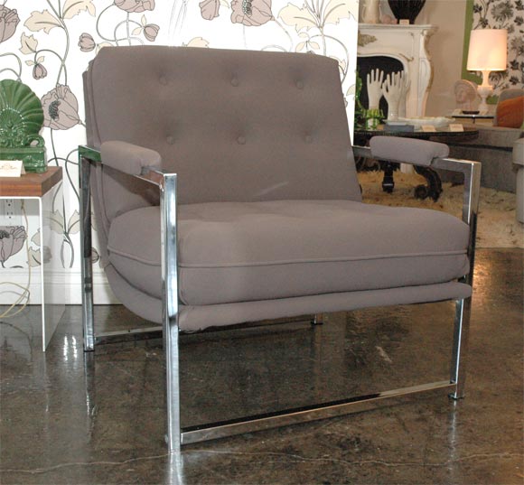 Chrome Arm Chairs by Milo Baughman