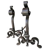 large arts 
crafts andirons