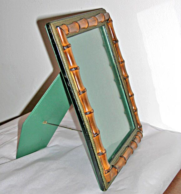 Large Gucci brown and green picture frame