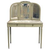 Antique French Carved & Painted Dressing Table