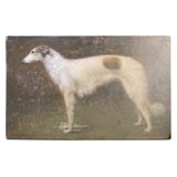 Large Oil Painting of Russian Wolfhound