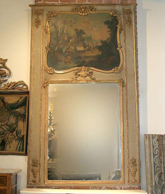19th c. Trumeau Mirror